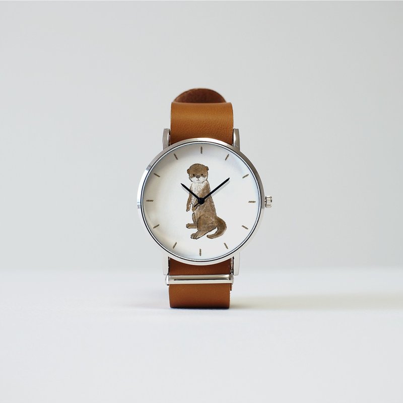 水獭1 手表 - 女表 - 其他金属 咖啡色