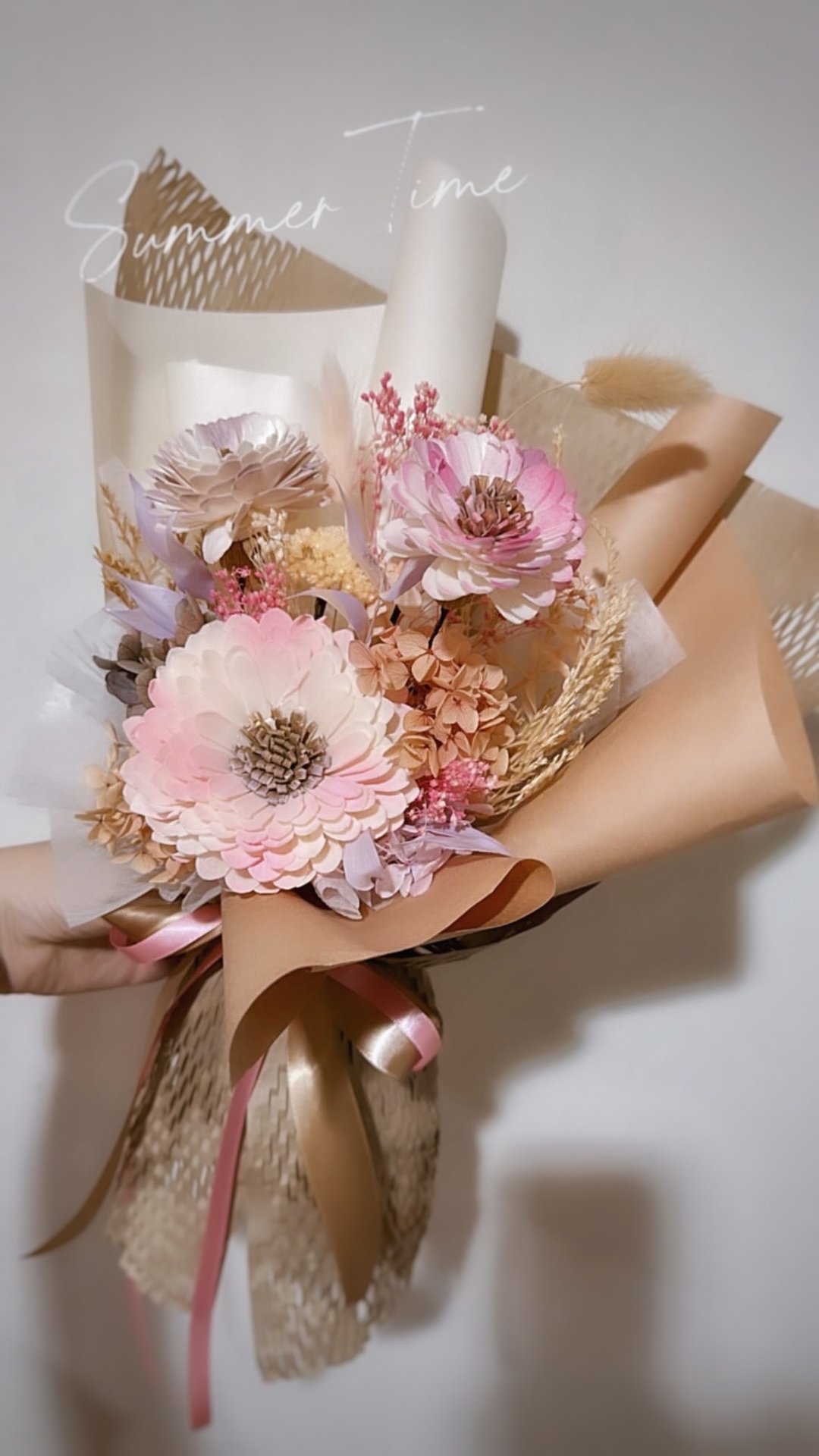 向日葵太阳花毕业花束感恩教师花束 扩香花索拉花永生花干燥花 - 干燥花/捧花 - 植物．花 黑色