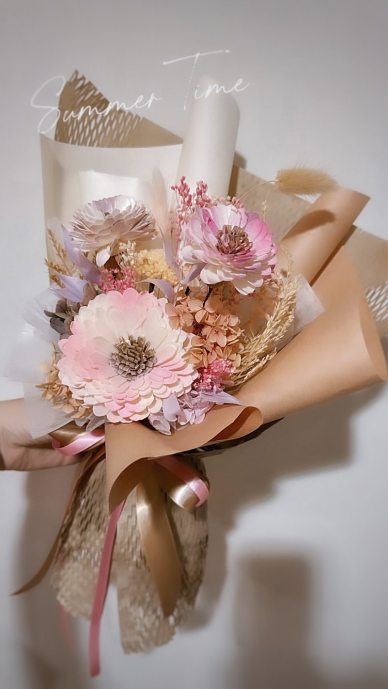 向日葵太阳花毕业花束感恩教师花束 扩香花索拉花永生花干燥花 - 干燥花/捧花 - 植物．花 黑色