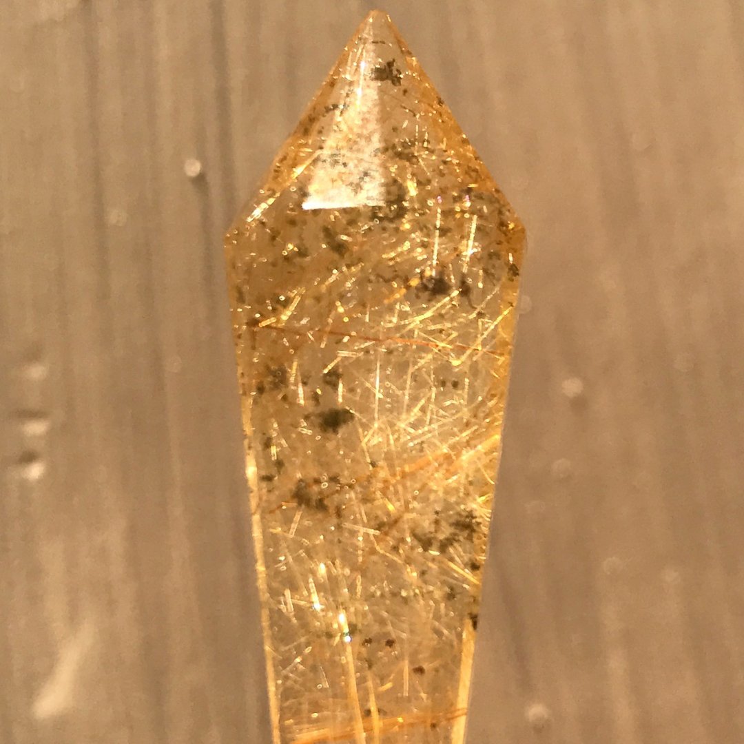 【Lost and find】天然石 满发 金发晶 绿幽灵 共生石 颈项 1T78 - 项链 - 宝石 金色