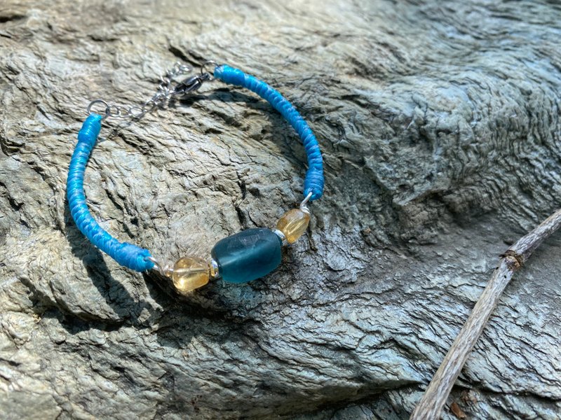 ʚ(圆的兔几)ɞ   蜡绳手环 ๑萤石 - 手链/手环 - 水晶 多色