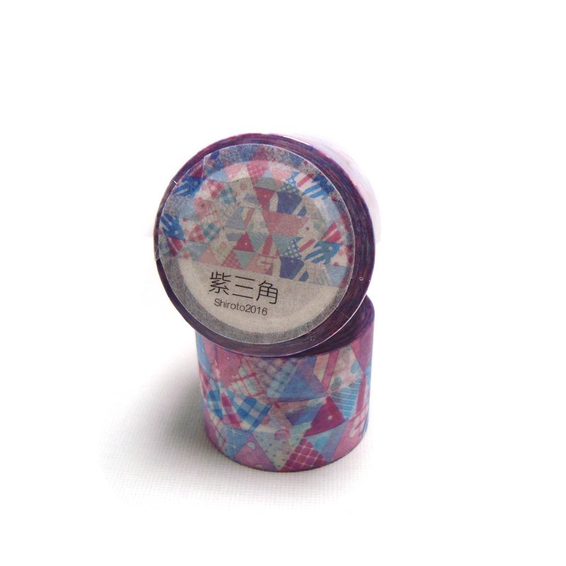 [宽版]紫三角纸胶带 - 纸胶带 - 纸 紫色