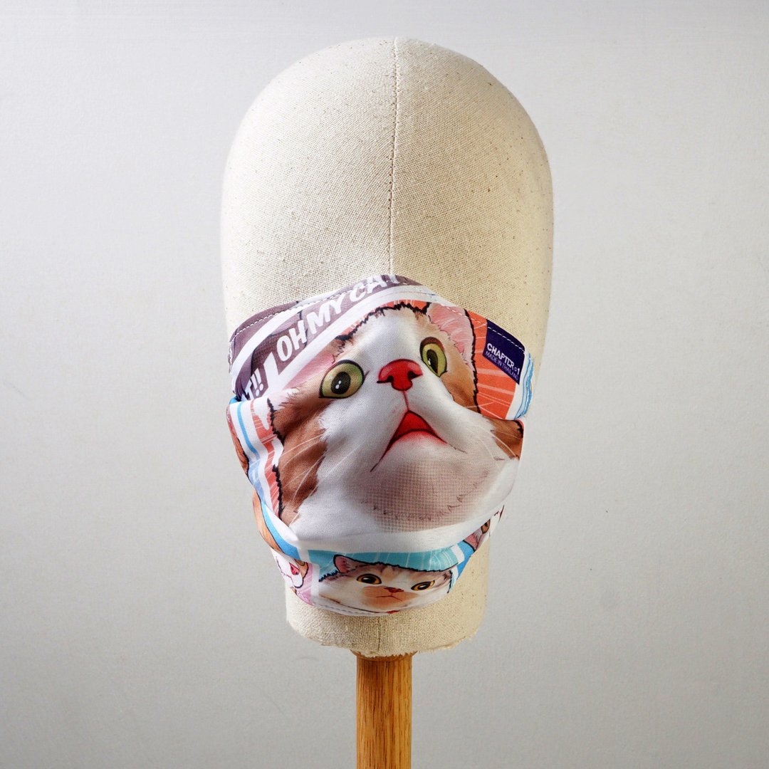 Oh! My Cat Salo Anti Droplet Fabric MASK layers Dust Protect  1  pc - 口罩 - 其他材质 白色
