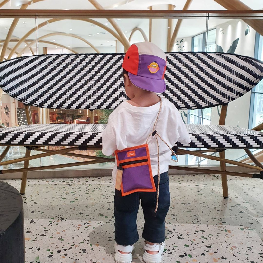 GIFT SET-CAP&MINI BAG / PURPLE COLOR, FREE CUSTOM NAME EMBROIDERED - 背包/袋子 - 其他材质 紫色