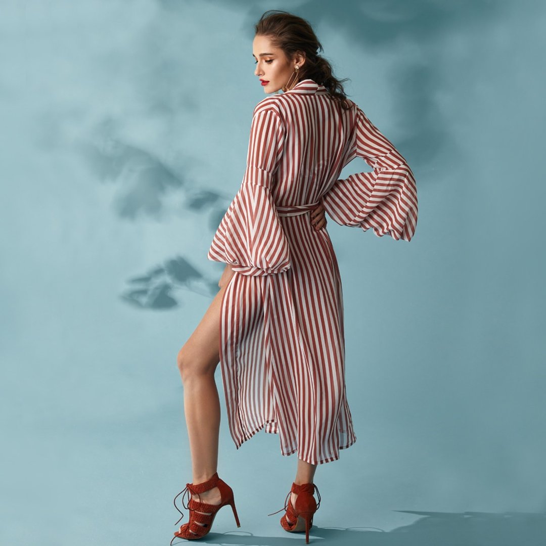 Lianne - Beach Cover-Ups Color: Stripe Blush (CRBW47) - 其他 - 其他材质 粉红色