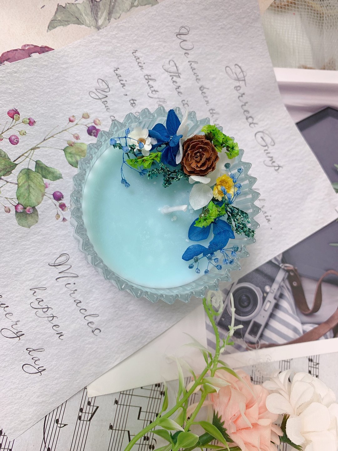 【室内香氛】 蒙古包大豆精油蜡烛 - 蜡烛/烛台 - 玻璃 