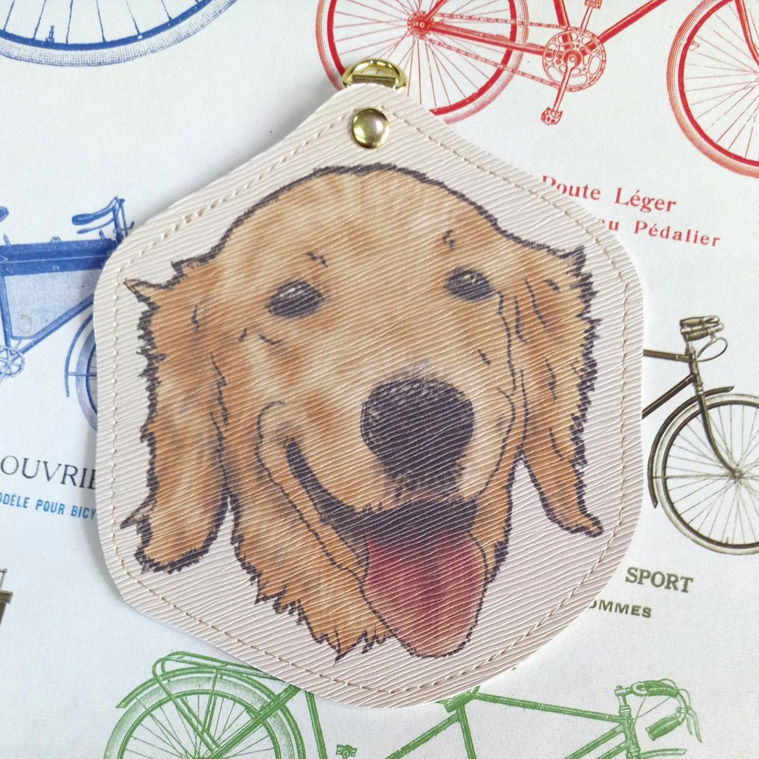 黄金猎犬-仿皮革卡套(赠颈绳)-狗头造型_老朋友限定礼 - 证件套/卡套 - 人造皮革 