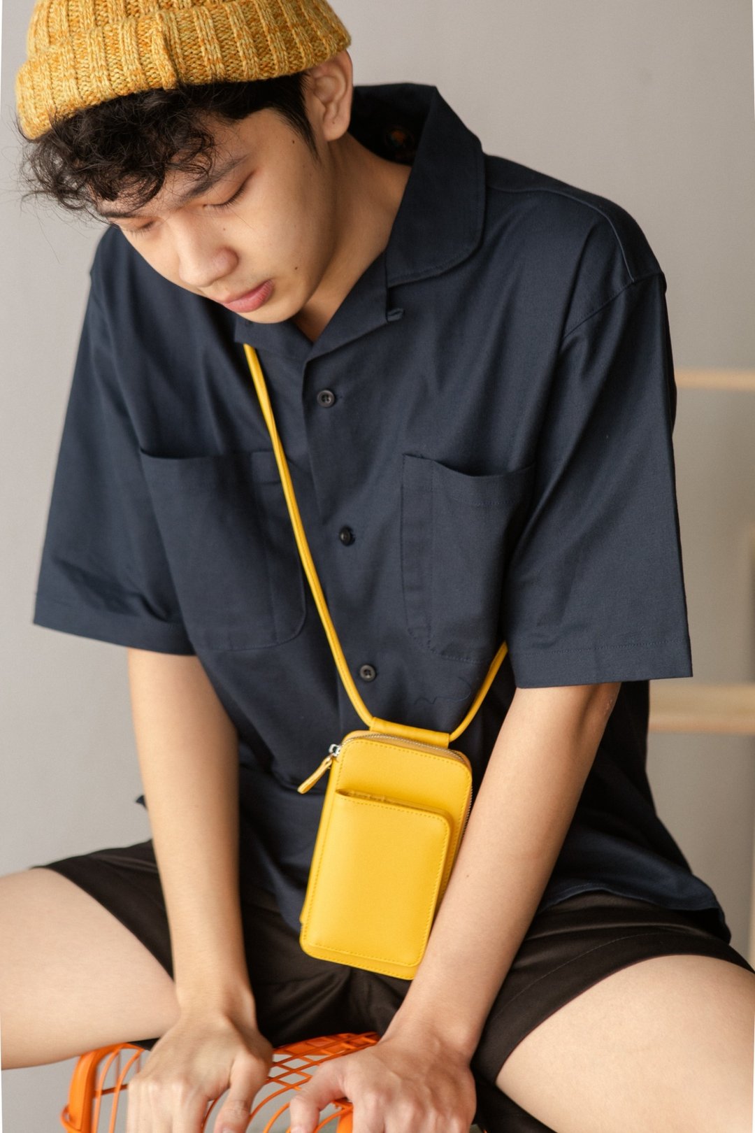 House of High Mars Bag (yellow) - 侧背包/斜挎包 - 真皮 黄色