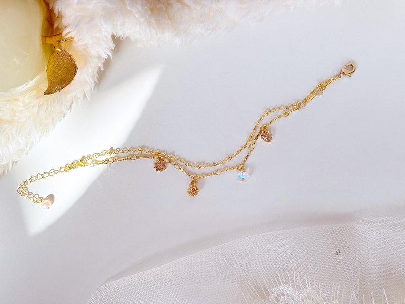 银白圣诞系列 | 暖辉 - 手链/手环 - 半宝石 蓝色