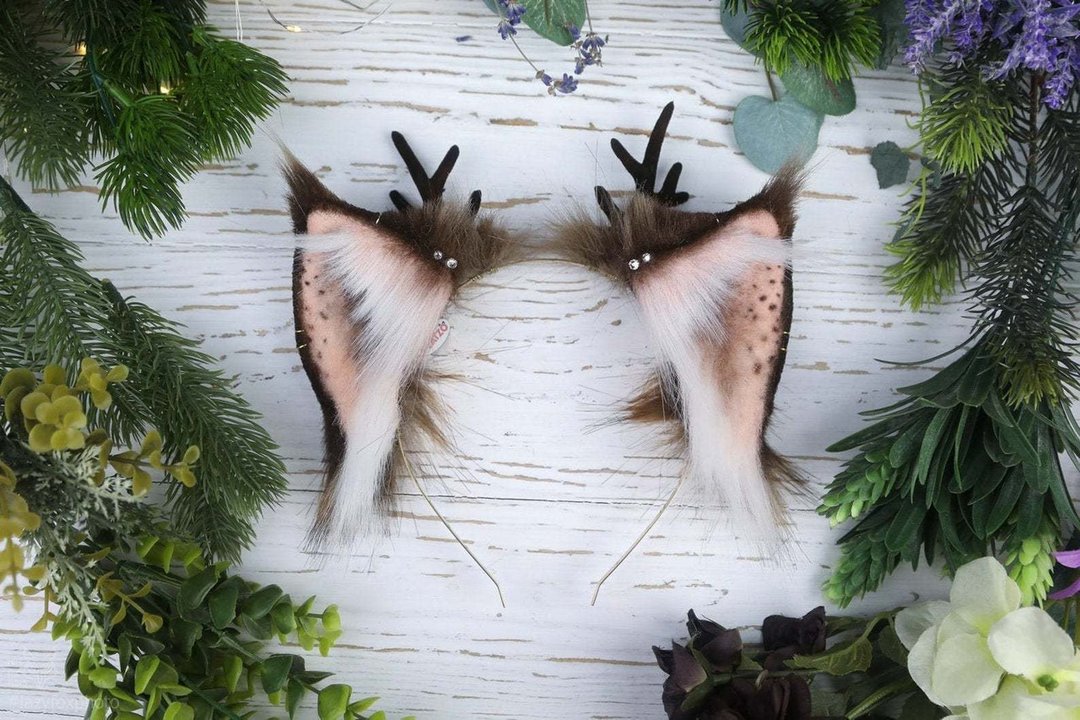 Deer Lynx Ears Headband - 发饰 - 其他人造纤维 咖啡色
