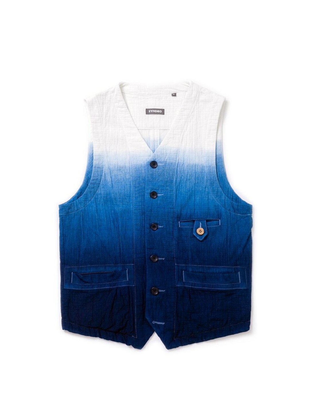 "BREATH HOLDER" WORK VEST - DAWN - 男装背心 - 棉 蓝色