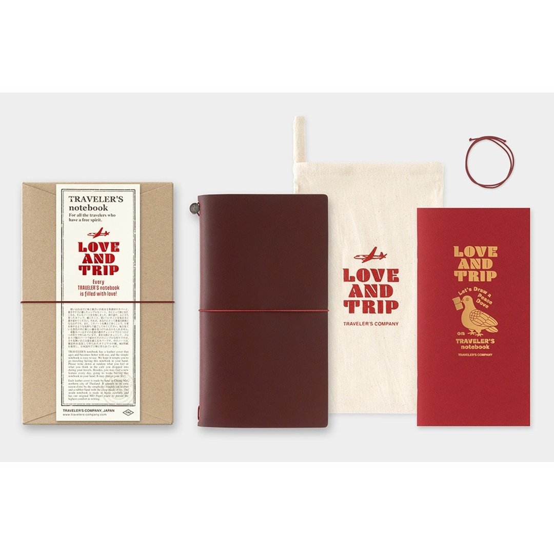 Traveler's Notebook LOVE AND TRIP 限定-酒红 - 笔记本/手帐 - 真皮 红色