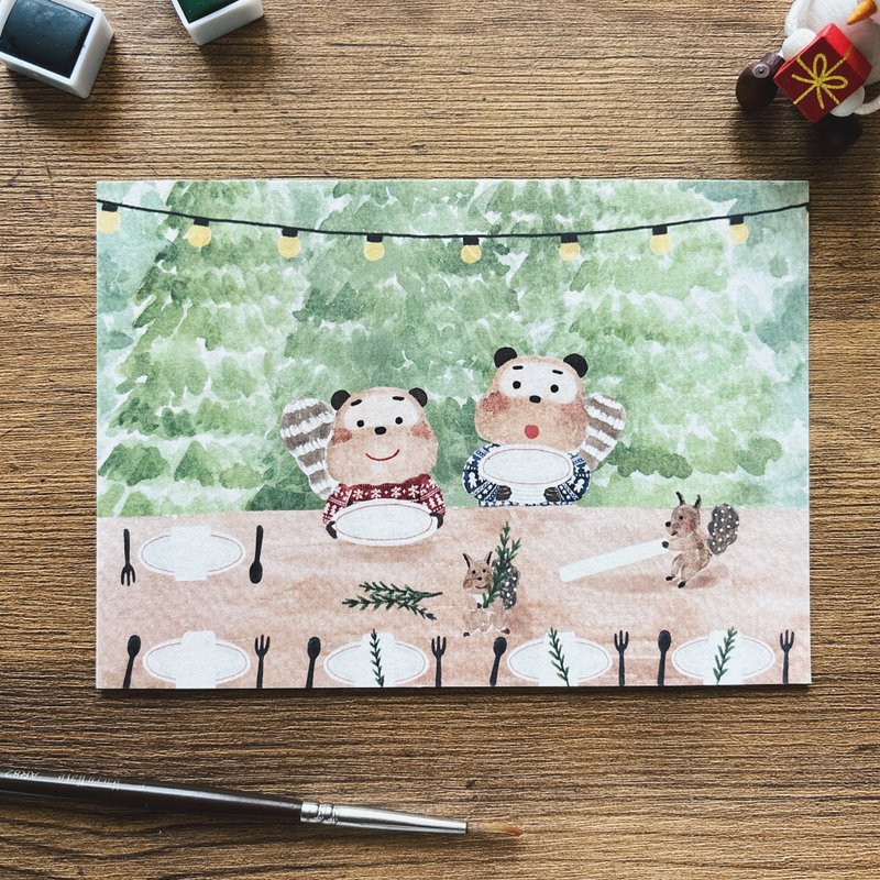 餐桌布置小组 /绘本明信片 - 卡片/明信片 - 纸 