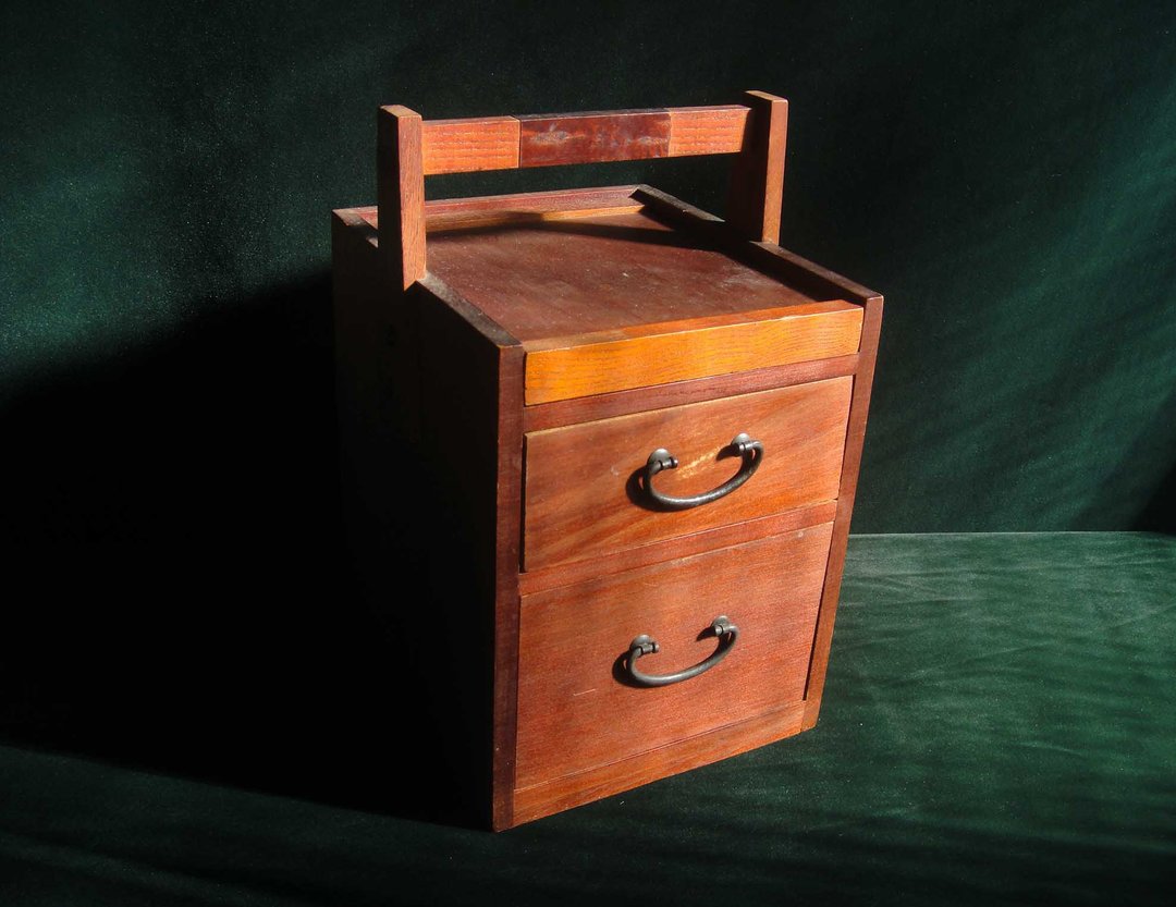 【老时光 OLD-TIME】早期二手日本制珠宝盒化妆箱 - 收纳用品 - 其他材质 