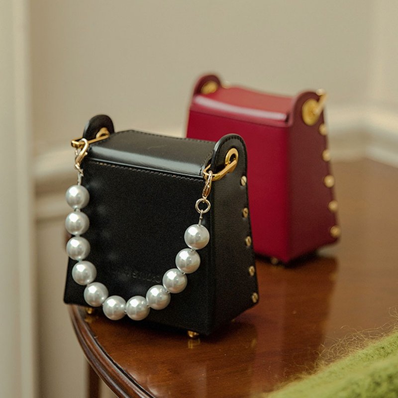 方块包丨肥肥迷你烟盒小巧可爱侧背单肩两用圣诞交换礼物 - 侧背包/斜挎包 - 真皮 