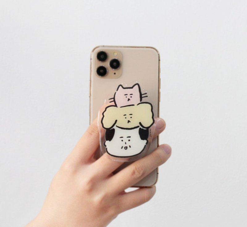 韩国大叔与小白饭 。现货。2021新款手机气垫支架 - 手机座/防尘塞 - 压克力 