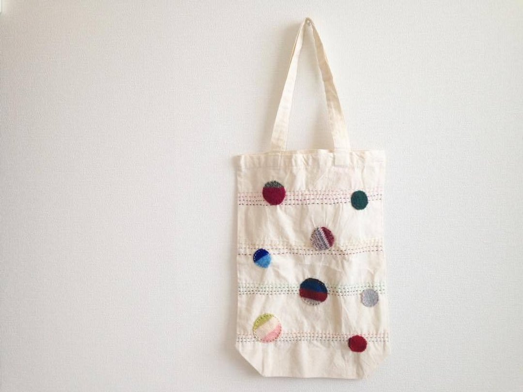 Stitch and applique of bag C - 侧背包/斜挎包 - 棉．麻 多色