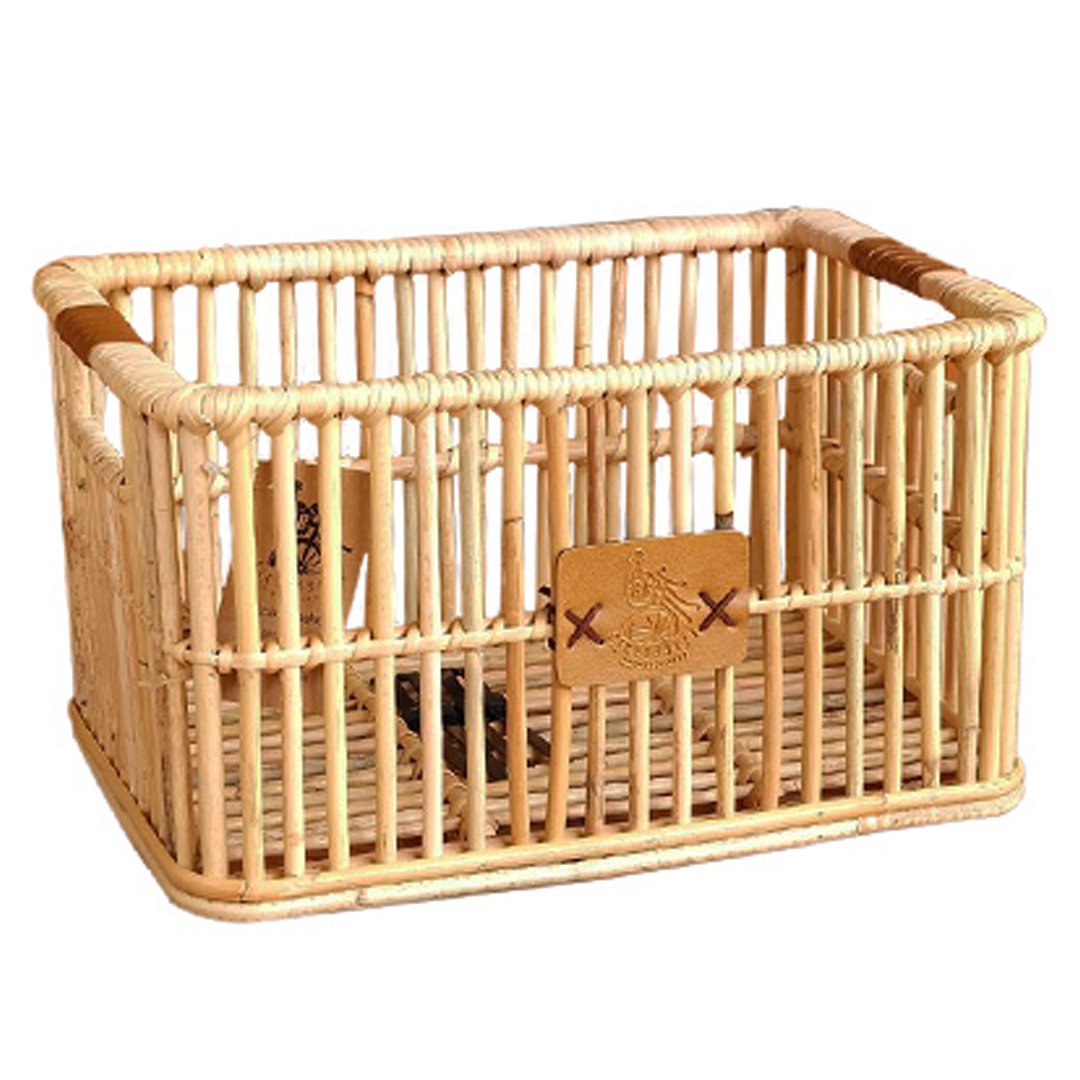 BB.BikeBasket Rear Wicker Rattan attach on a Rack for Folding Citi Lady Bicycle - 自行车/周边 - 其他材质 