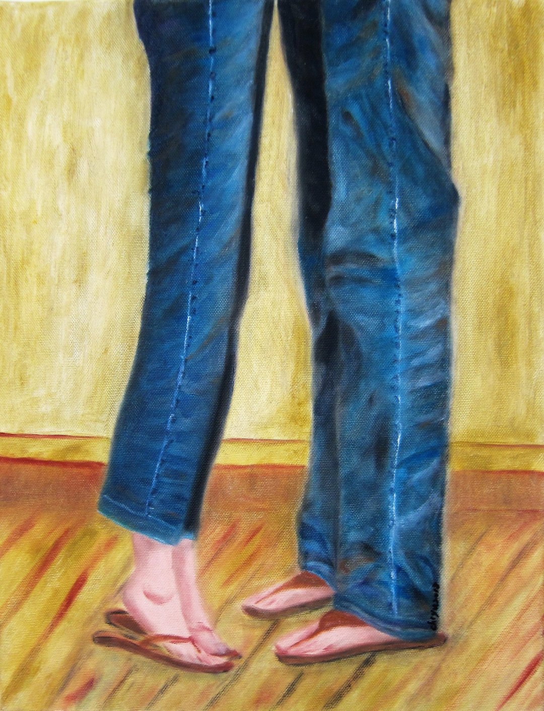 致我们暖暖的小时光    张祺御油画原作 - 海报/装饰画/版画 - 其他材质 蓝色