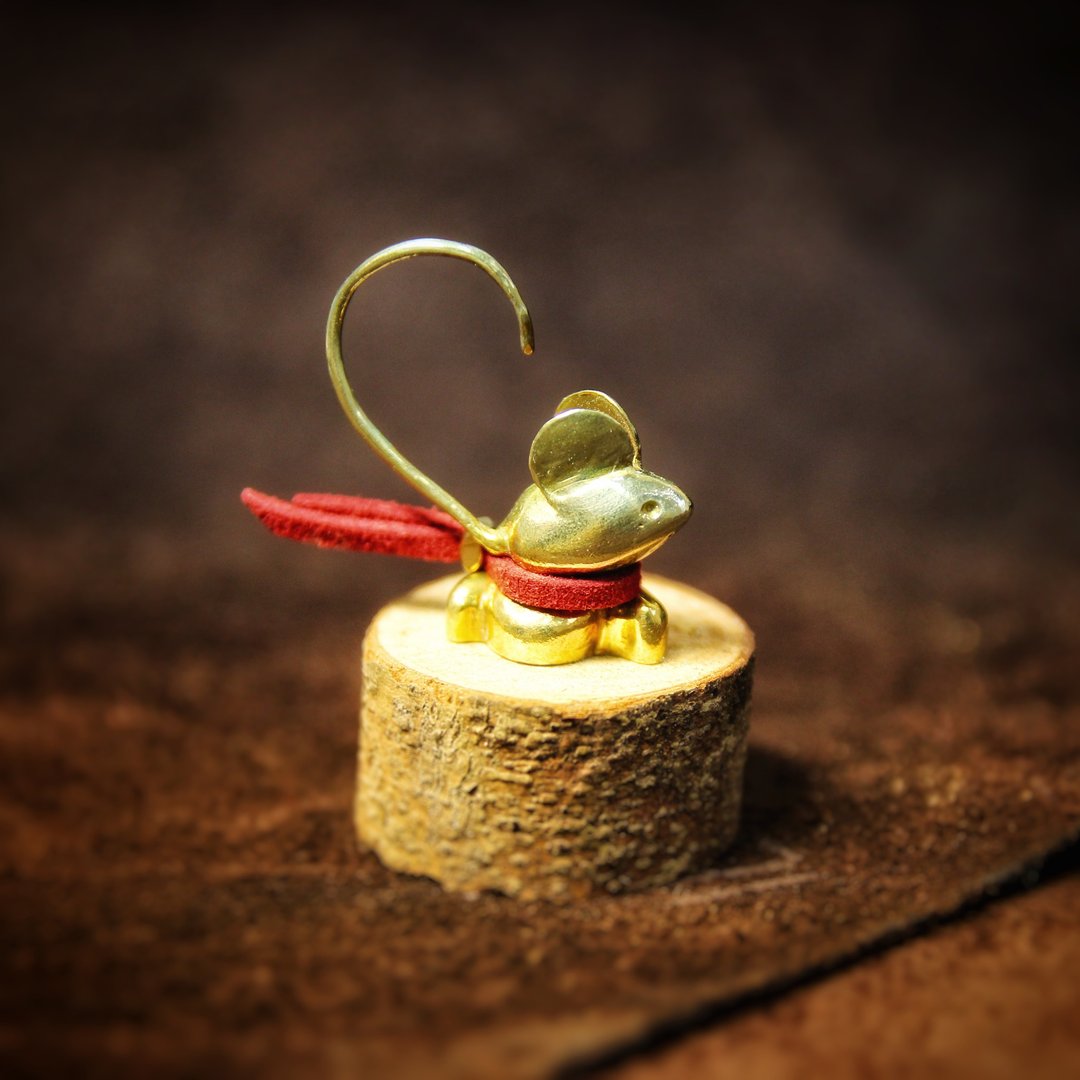 来宝小鼠 | 手工封蜡章 | 封蜡礼盒 Wax Seal   | 铜印/纸镇 - 印章/印台 - 铜/黄铜 
