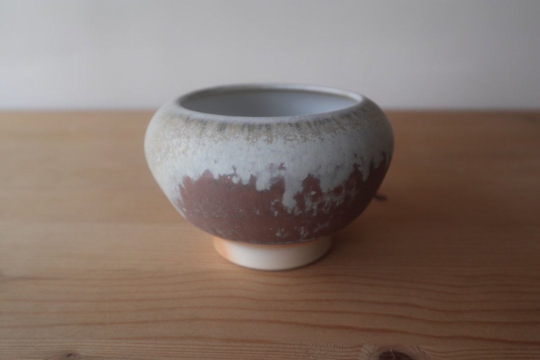 柴烧迷你小花器/小水方/水盂 - 花瓶/陶器 - 瓷 金色