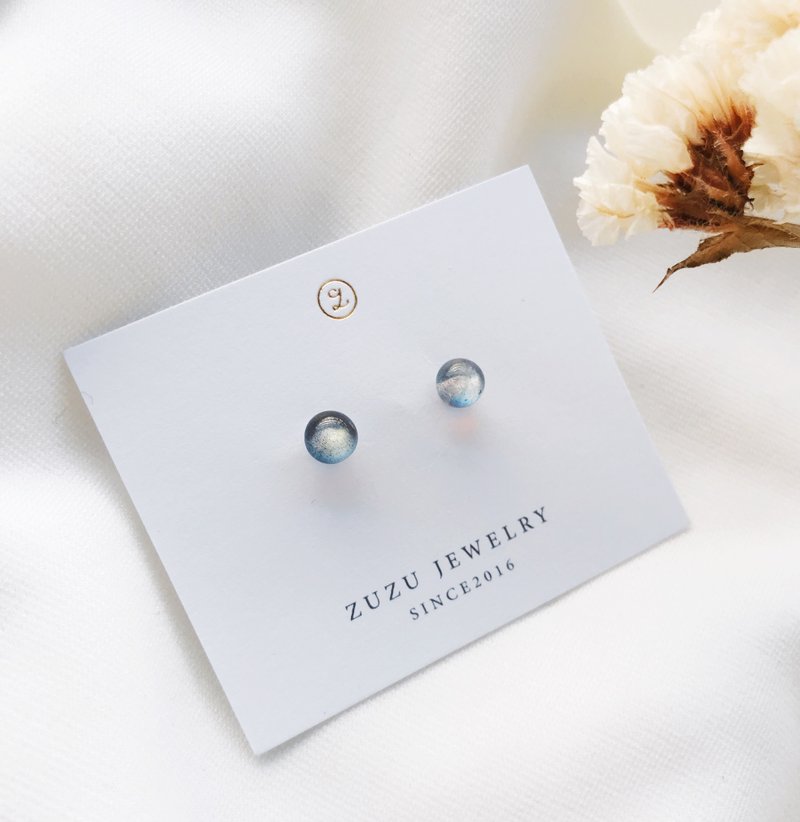 幸运之石 拉长石 宝石 925纯银 - 耳环/耳夹 - 其他金属 白色