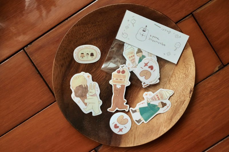 甜点小队 | 闪闪防水贴纸组 - 贴纸 - 纸 多色