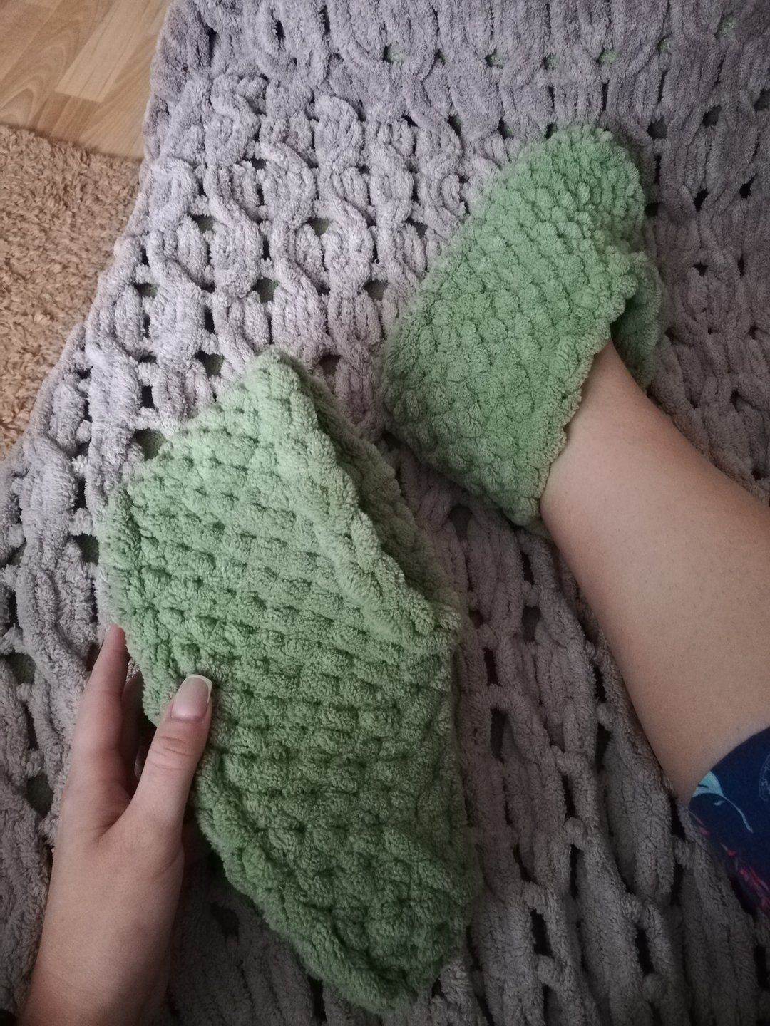 Home booties warm socks for sleeping homely gift - 其他 - 聚酯纤维 绿色