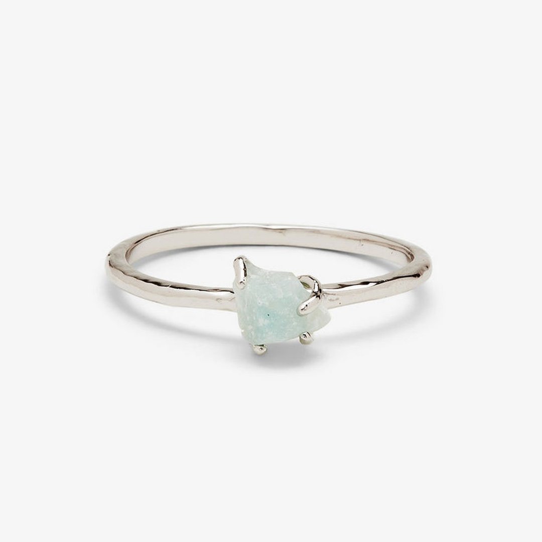 Pura Vida 美国手工 AMAZONITE 裸天河石戒指 - 戒指 - 宝石 蓝色