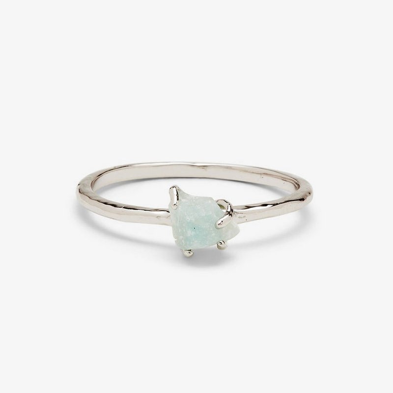 Pura Vida 美国手工 AMAZONITE 裸天河石戒指 - 戒指 - 宝石 蓝色