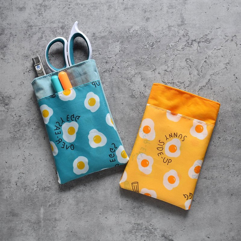 双层口袋型医师袍笔袋_荷包蛋 - 铅笔盒/笔袋 - 尼龙 黄色