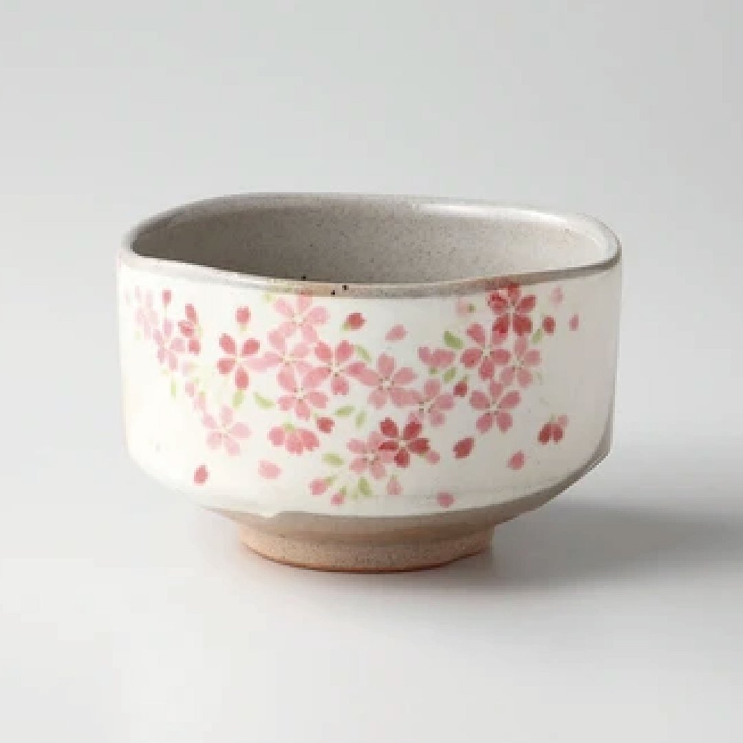 美浓烧-春樱抹茶碗-10cm/12.5cm - 碗 - 陶 粉红色