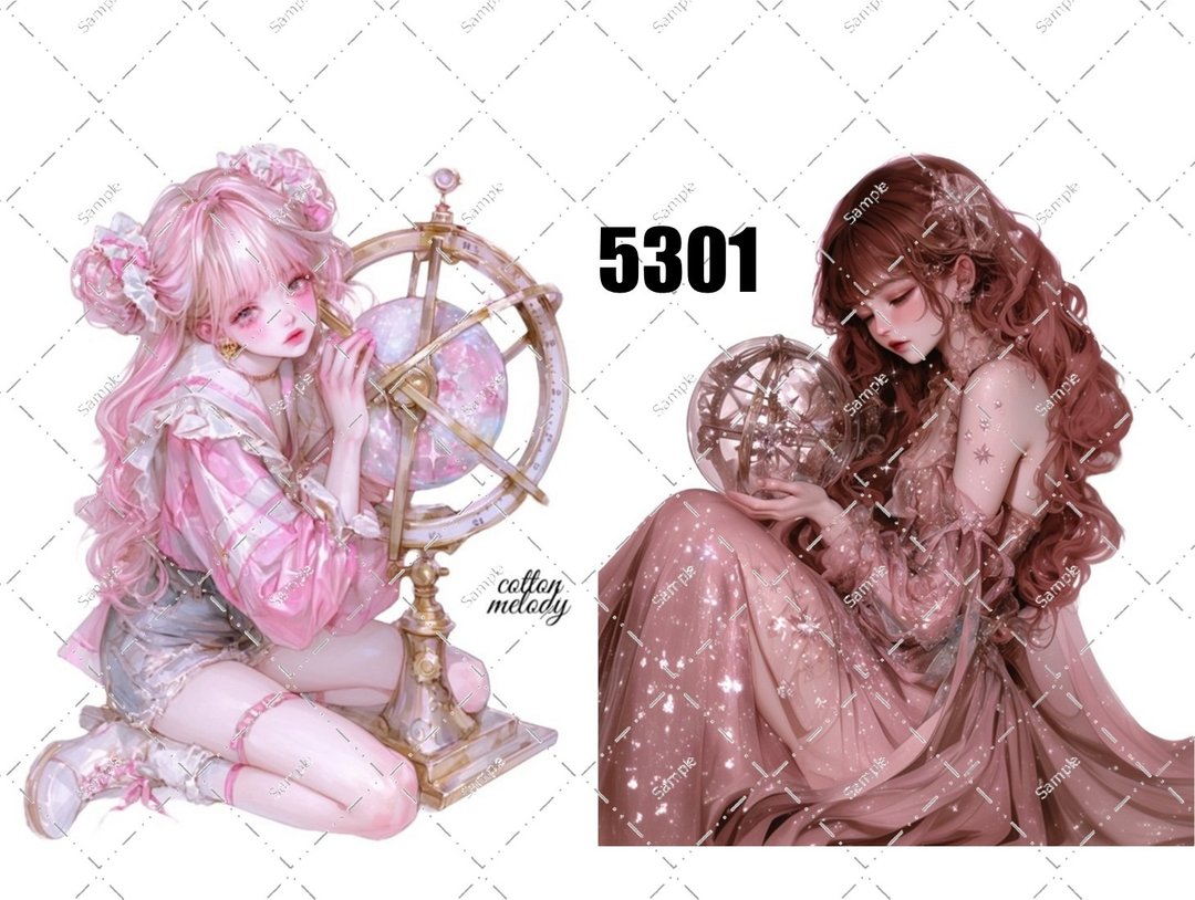 原创贴纸 No.5301 人物贴纸 原创贴纸 原创人物贴纸 装饰贴纸 cotton melody - 贴纸 - 纸 