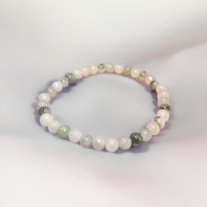 飘花翡翠手珠 | 天然缅甸A货翡翠 | 送礼 - 手链/手环 - 玉石 多色