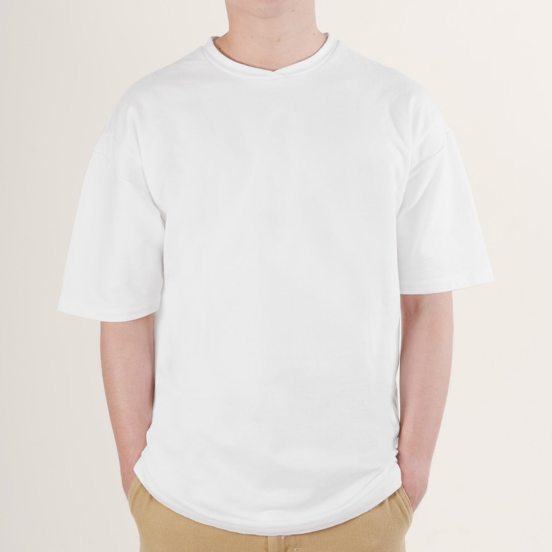 OVERSIZED EXTENDED SLEEVE TEE | OFF-WHITE - 男装上衣/T 恤 - 棉 白色
