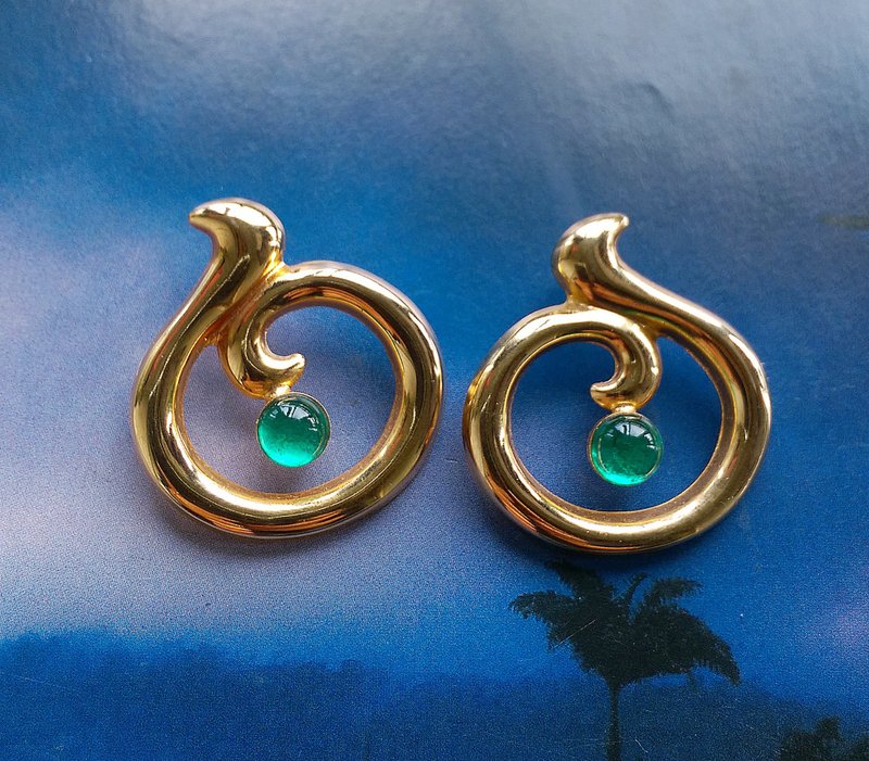 【西洋古董饰品 】 对称 都会摩登  针式耳环 - 耳环/耳夹 - 其他金属 金色