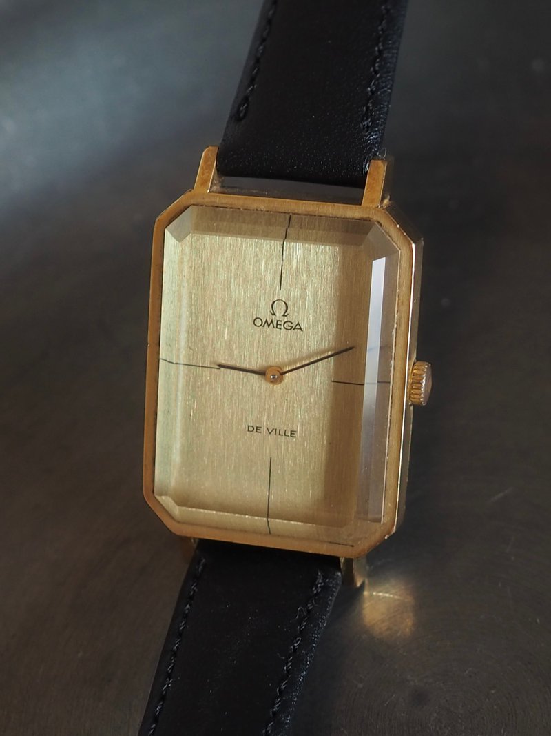 OMEGA 欧米茄 DE VILLE 翡翠绿 腕表 手表 金色 黑色 中性款 古董 - 男表/中性表 - 不锈钢 金色