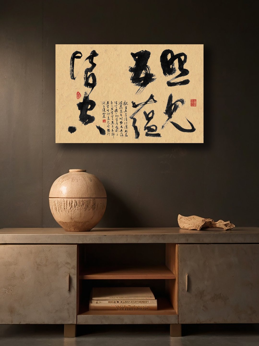 书法-无框画 | 乔迁礼物 | 开店 | 民宿布置 | 搬新家 | 装饰画 - 海报/装饰画/版画 - 其他材质 黑色