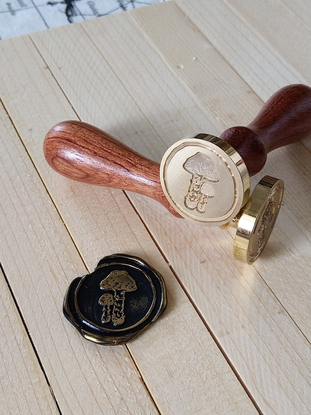 Mr.Bird 蘑菇 封蜡章 30mm - 印章/印台 - 其他金属 红色
