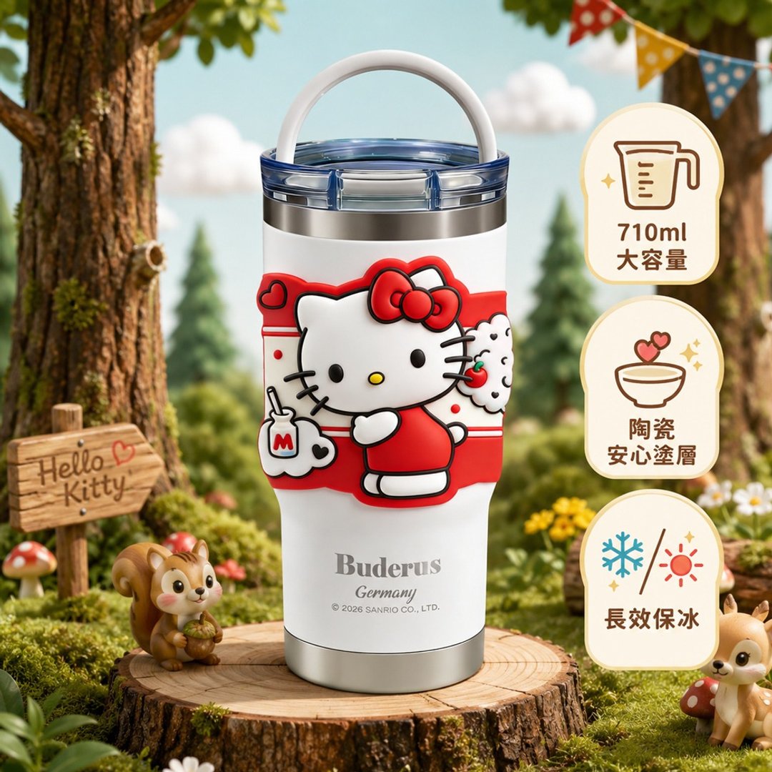 德国 Buderus 三丽鸥杯套乐 GO 冰霸杯_凯蒂猫苹果乐园 - 保温瓶/保温杯 - 不锈钢 