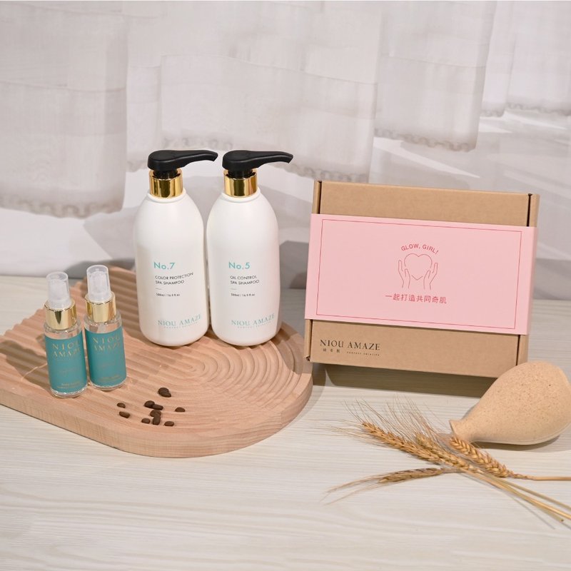 SPA发浴500ml(2款择1)+咖啡因养发喷雾60ml(2瓶)礼盒组 - 洗发用品 - 其他材质 