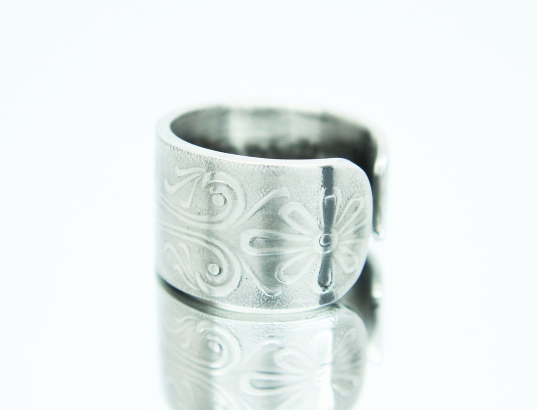 Fork Ring Vintage Spoon Ring  Spoon Rings Serpentine Ring Spoon Ring Band - 戒指 - 其他金属 