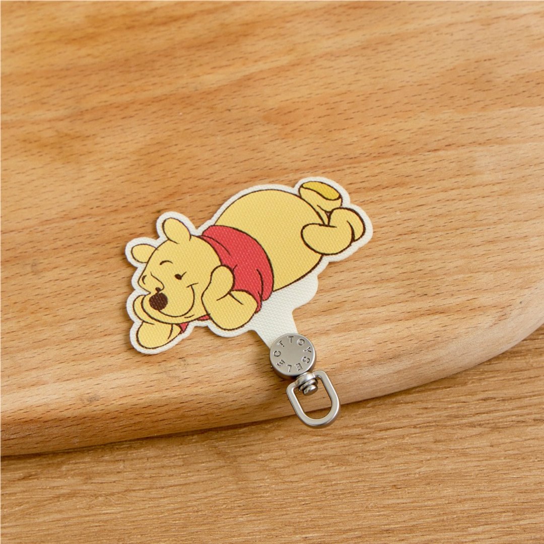 Disney小熊维尼-小熊维尼款托腮旋转手机挂片/夹片 - 其他 - 尼龙 多色