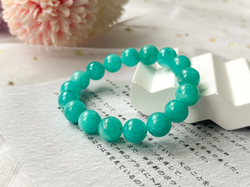 【一物一图 微瑕出清】天然11.5mm天河石手链 - 手链/手环 - 水晶 绿色