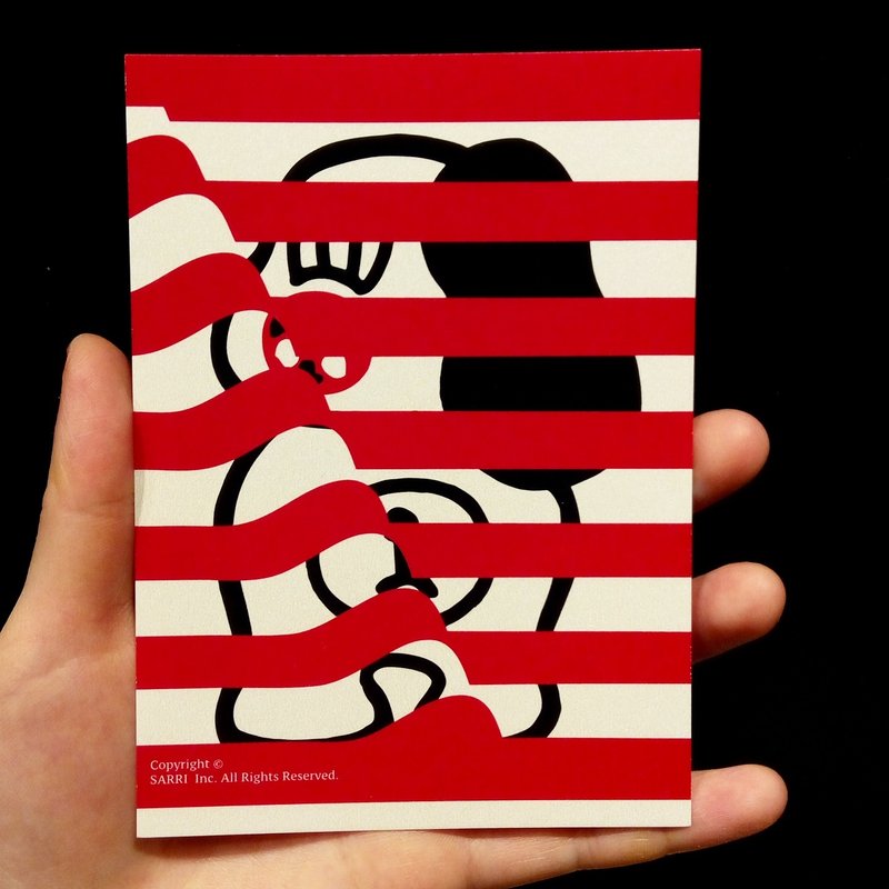 独眼狗狗 (可制作A3大小的海报) 生日卡  postcard  绘本 card 卡片 万用卡 poster 海报 现代 情人 爱 特别 可爱 台湾 怪诞 - 卡片/明信片 - 纸 白色