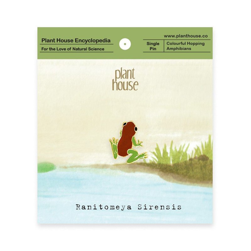 Ranitomeya Sirensis Plant house - 胸针 - 铜/黄铜 多色