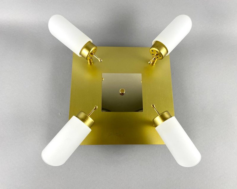 复古装饰艺术天花板吊灯缎面玻璃和金属由 Wofi Leuchten - 灯具/灯饰 - 玻璃 金色