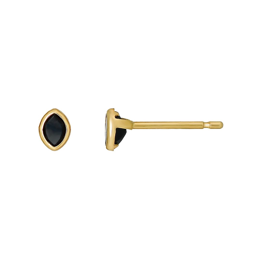 【Second Earrings】 18K 黄金玛瑙耳环 - 耳环/耳夹 - 贵金属 