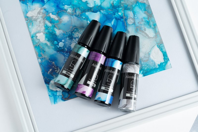 酒精墨15ml-琉璃海配色组 - 插画/绘画/写字 - 颜料 蓝色