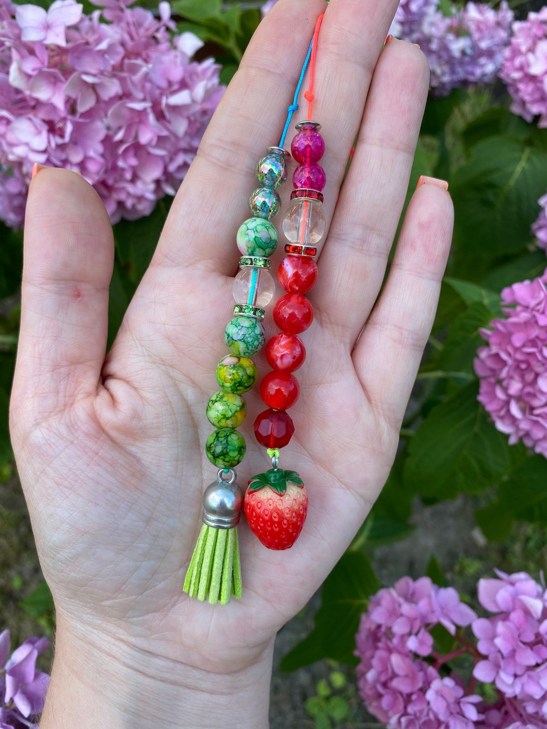 Strawberry Pullrings for Blythe Pulling strings for Blythe Doll - 玩偶/公仔 - 玻璃 红色